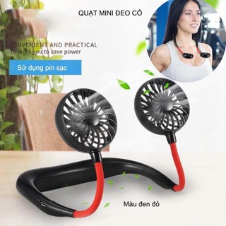 Quạt mini[HÀNG HOT MÙA HÈ]]đeo cổ điều chỉnh hướng gió 360 độ