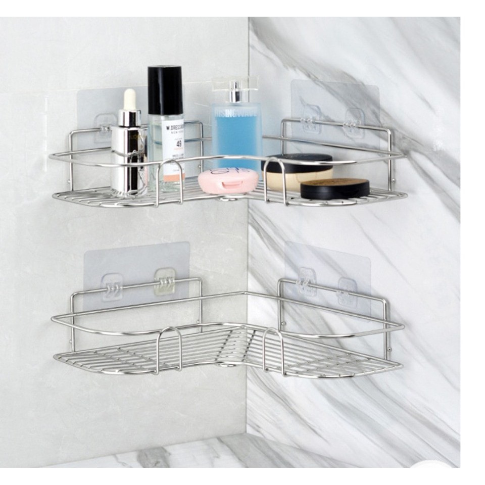 KỆ GÓC INOX DÁN TƯỜNG SIÊU CHẮC