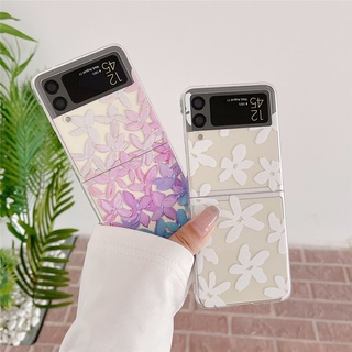 Ốp Điện Thoại Trong Suốt Chống Sốc In Họa Tiết Hoa Dễ Thương Cho Samsung Galaxy Z Flip 3 5G Z Flip 4 Zflip3 Z Flip 4 Z Flip3
