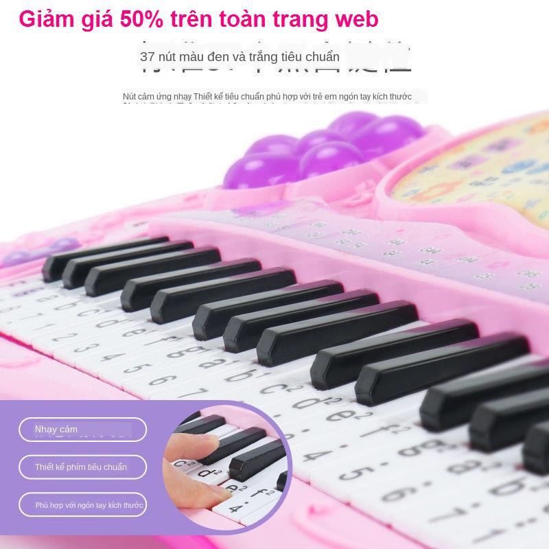 Nhạc thiếu nhi Piano Đồ chơi trẻ em tại nhà Đàn ông và phụ nữ 3-6 tuổi Bắt đầu với điện tử Người mới micrô