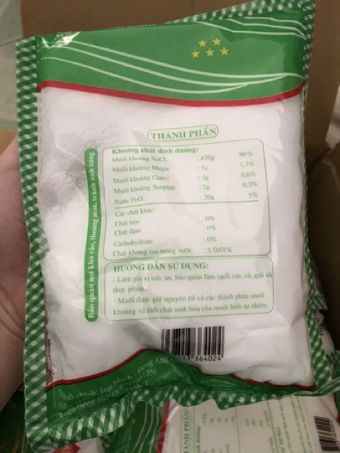 Muối ăn sạch TB muối tinh/hạt to 500g