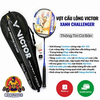1 cây vợt cầu lông victor khung cacbon lực đan 10kg cực nhẹ - tặng quấn bảo vệ cán vợt, cầu lông và túi đựng vợt cao cấp
