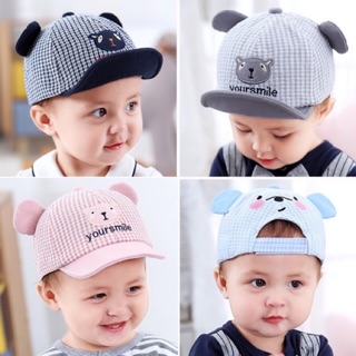 Mũ lưỡi trai gấu cho bé từ 6-12 tháng tuổi