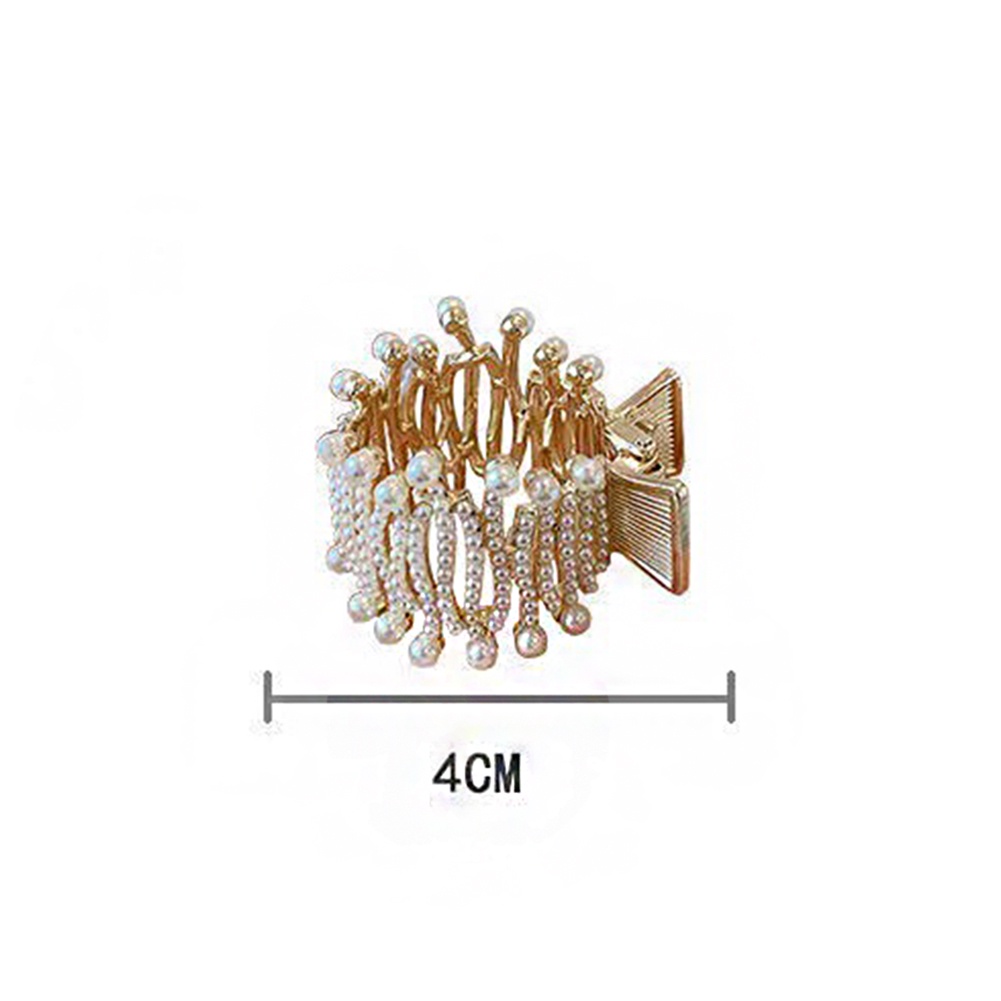 Kẹp Tóc Càng Cua Cố Định Đuôi Ngựa Đính Đá Toàn Diện Thời Trang Cho Nữ