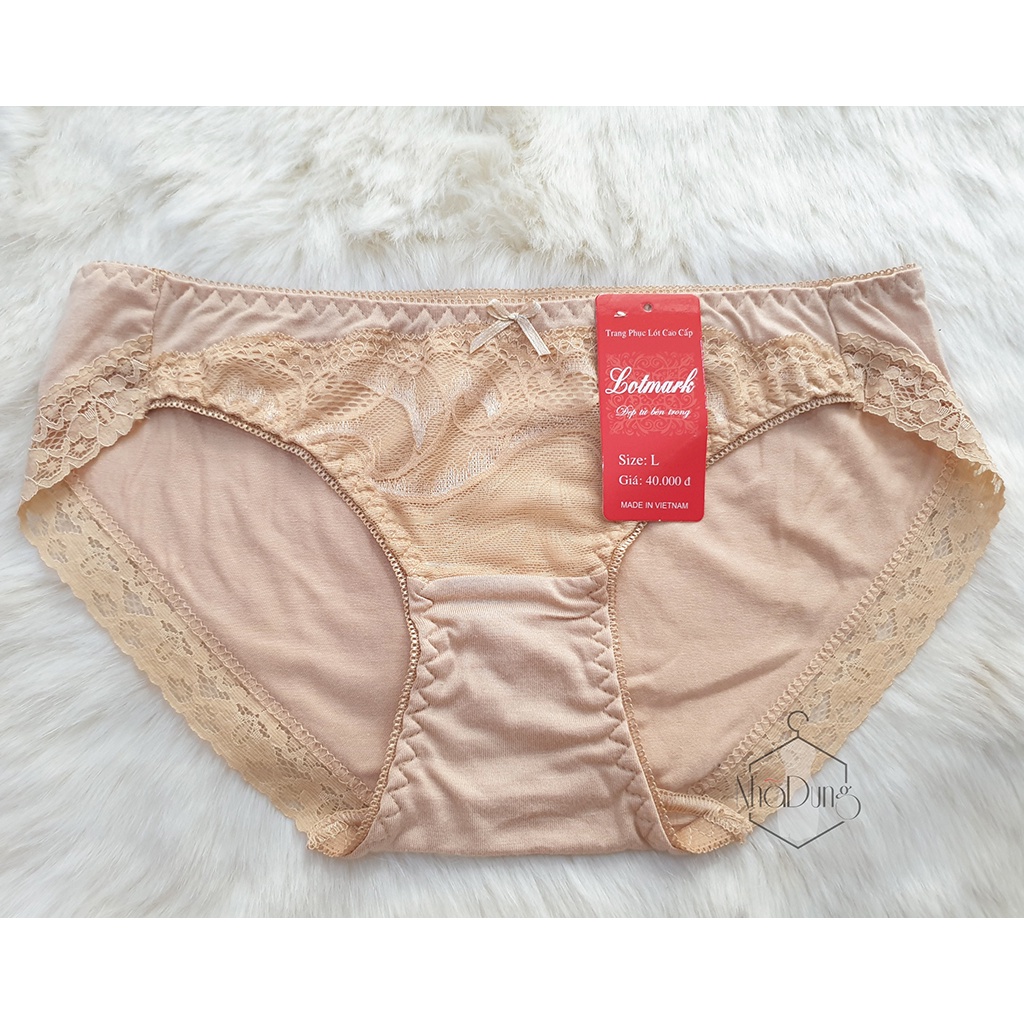 Combo 4 quần lót nữ vải cotton có ren cao cấp siêu thoáng mát dưới 70kg