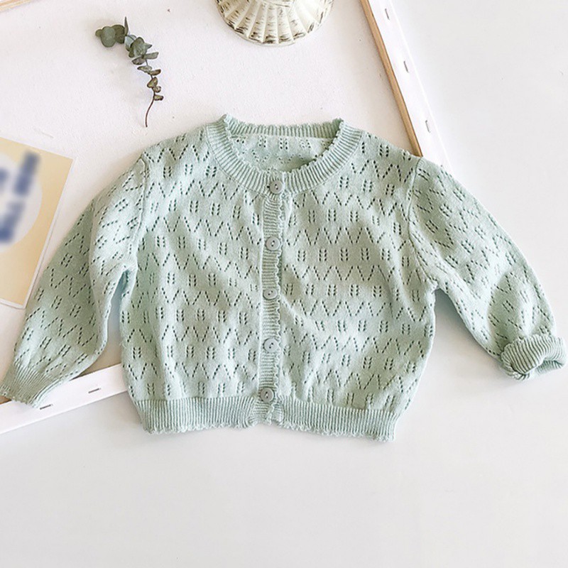 Áo khoác cardigan dệt kim xinh xắn thời trang dành cho bé gái