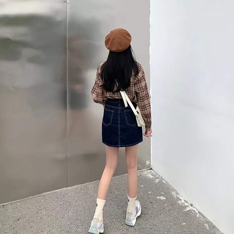Chân váy jean Plus Size Lưng Cao Thời Trang Mùa Hè Hàn Quốc Dành Cho Nữ