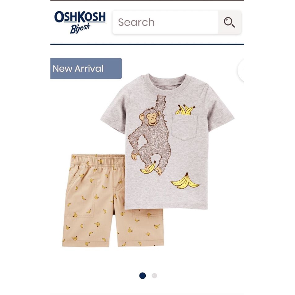 Bộ Bé Trai Carter Khỉ quần kaki