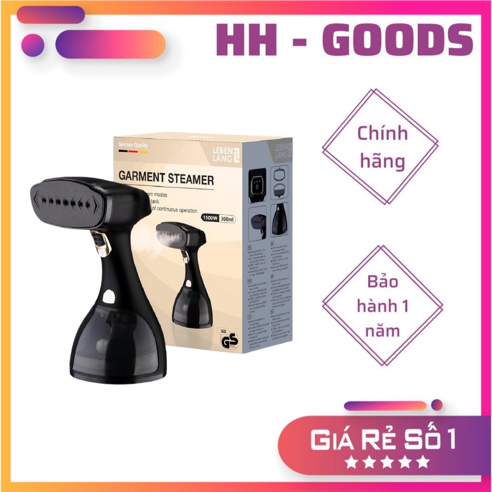 Bàn là hơi nước cầm tay LEBENLANG LBD528 công suất 1500W màu đen – hàng Đức nhập khẩu chính hãng