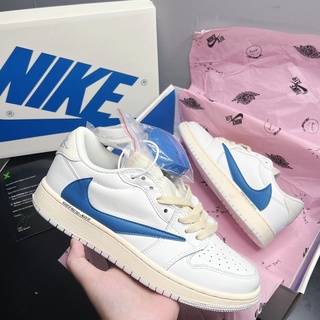 Giày thể thao sneaker jd travis scott trắng vệt xanh bản cao cấp nam nữ ảnh thật +freeship