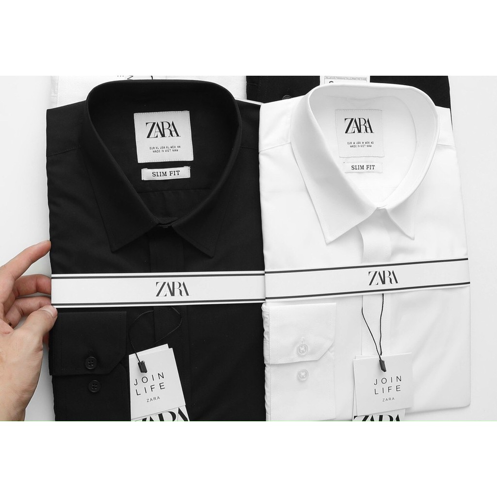 Áo sơ mi nam trơn dài tay cao cấp Za.Ra vải lụa form rộng thoải mái mặc mát VBSHOP