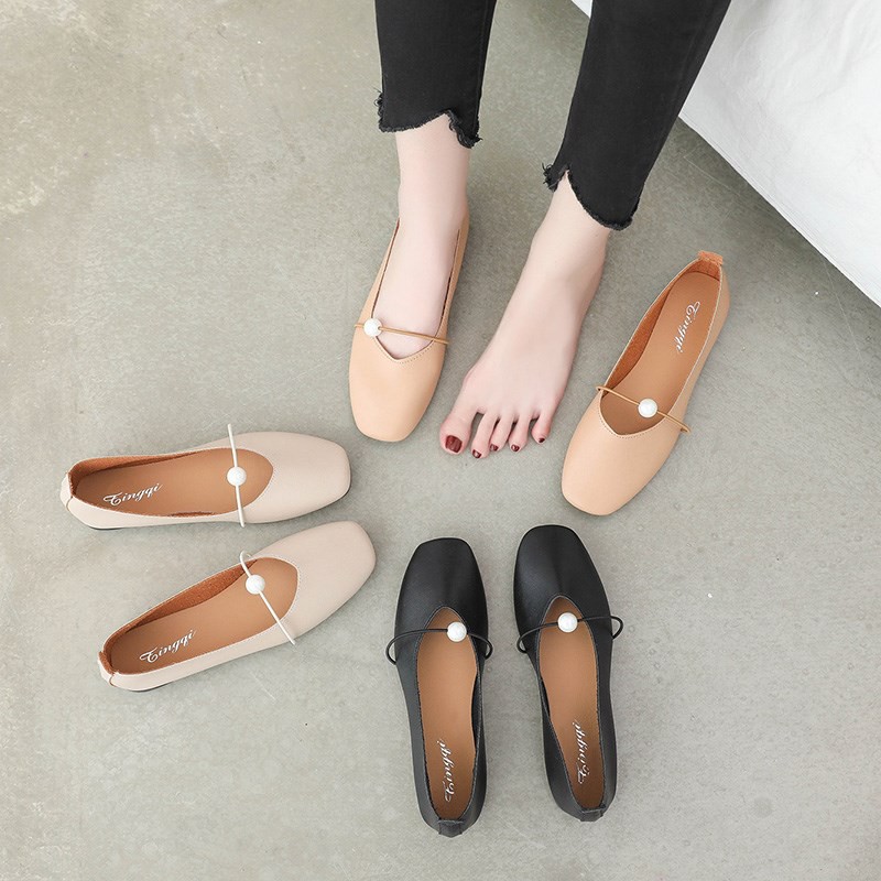 Giày bệt da nữ êm chân - GCG10 giày nữ | BigBuy360 - bigbuy360.vn