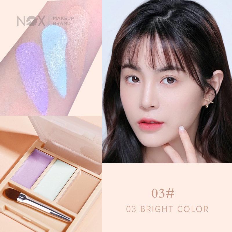 Kem che khuyết điểm NOX 3g dạng lì mịn màng lâu trôi tự nhiên ba màu che phủ toàn diện | BigBuy360 - bigbuy360.vn