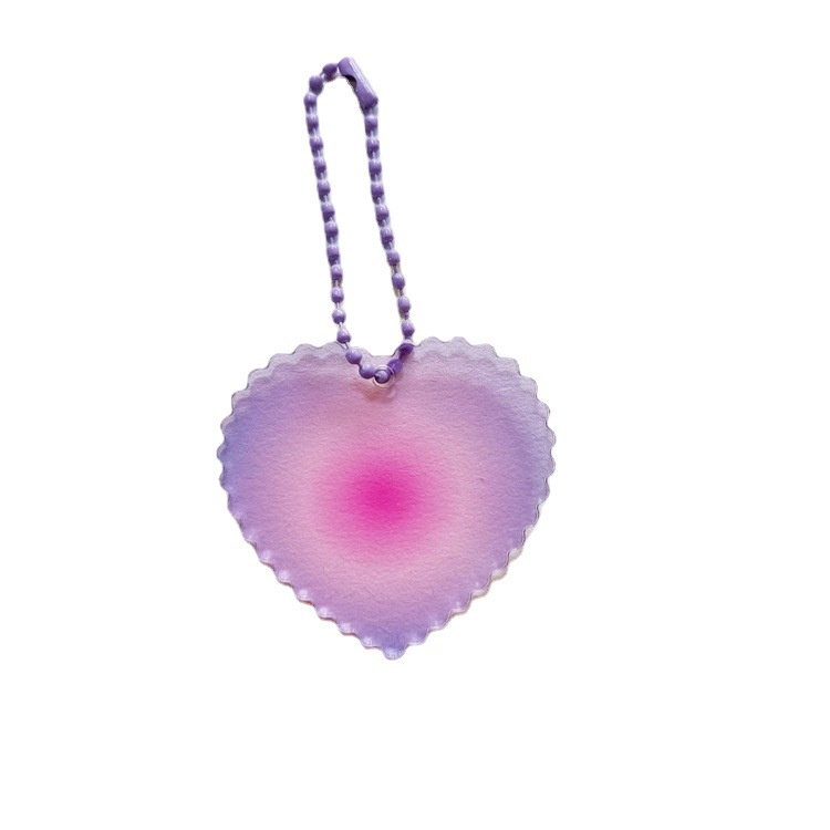 Dây chuyền acrylic cỏ bốn lá tình yêu gợn sóng