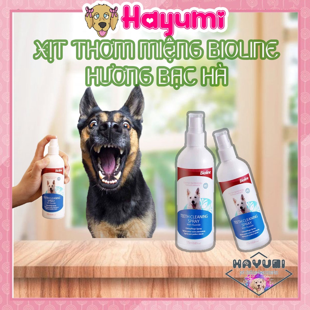 XỊT THƠM MIỆNG BIOLINE CHO CHÓ MÈO - HAYUMI