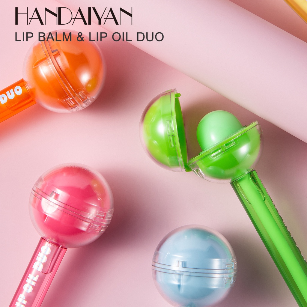 Son dưỡng môi Handaiyan hình kẹo mút đổi màu theo nhiệt độ trang điểm thời trang
