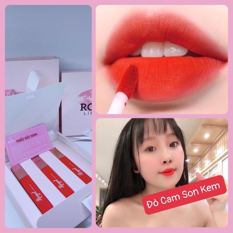 [SON KEM LỲ ROYAL LIPSTICK _MÀU ĐỎ CAM]