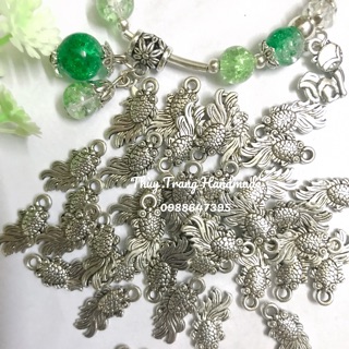 Mặt charm cá vàng nguyên liệu làm vòng trang sức, đồ thủ công handmade
