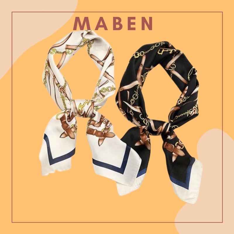 Khăn lụa vuông 70x70 turban quàng cổ,áo khăn yếm bandana thời trang đội đầu - Maben