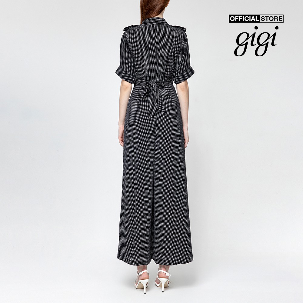 Gigi - Jumpsuits nữ cổ bẻ ống rộng Pokadot G22042026130-65
