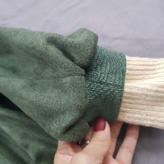 Áo da lộn lót nhung