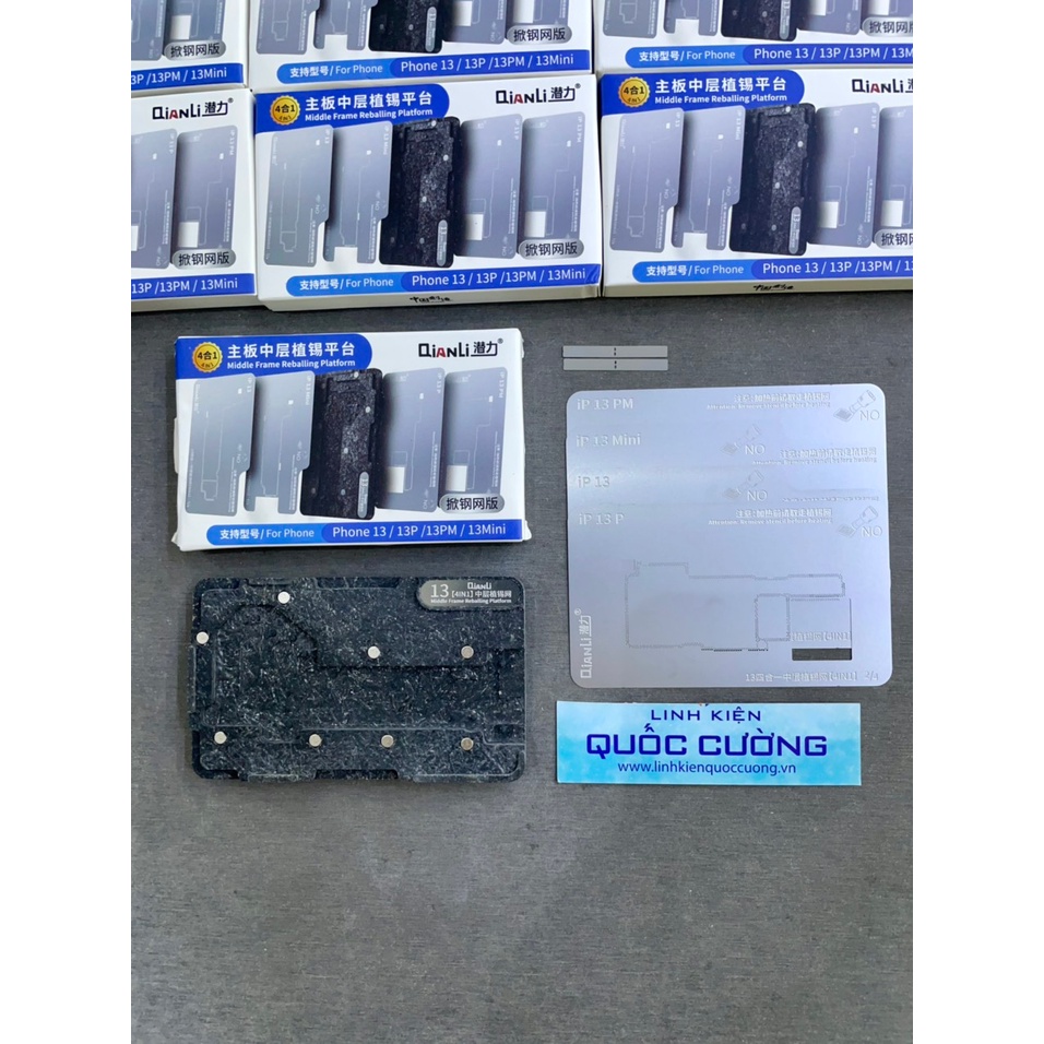Đế đổ viền chân 4in1 13Mini/13/13P/13PM BGA Qianli (khò gỡ vĩ)