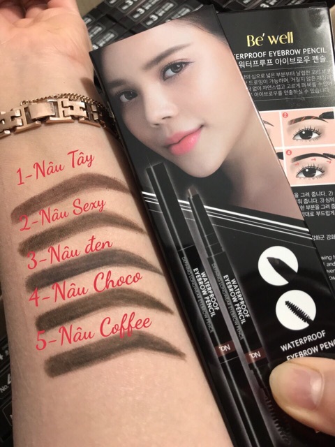 Chì kẻ chân mày  Be’well Eye Brow Pencil - sắc nét, chống trôi, chì mềm