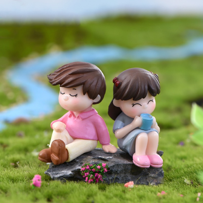 Set 2 Mô Hình Tách Trà Trang Trí Sân Vườn