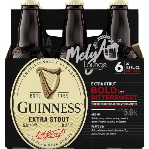 Lốc 6 chai Bia Guinness Extra Stout 5.6% (330mlx6)