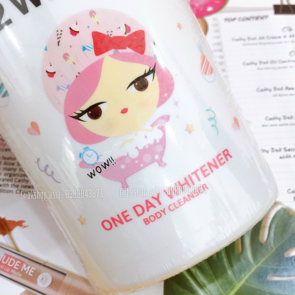 (Auth Thái) Sữa tắm trắng da Cathy Doll Ready 2 White One Day Whitener Body Cleanser 500ML
