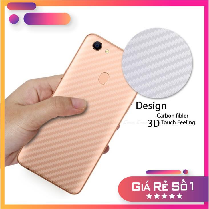 [Rẻ]  OPPO F7 MIẾNG DÁN MẶT LƯNG VÂN CARBON -đẹp