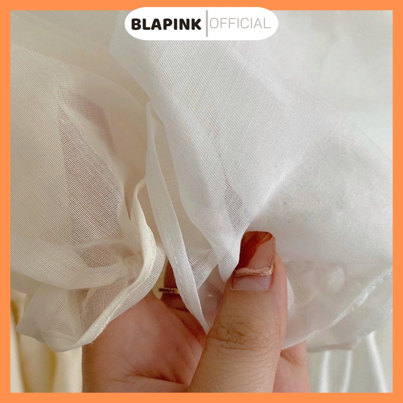 Váy babydoll Blapink Tay Bồng Vải Tơ Ulzzang