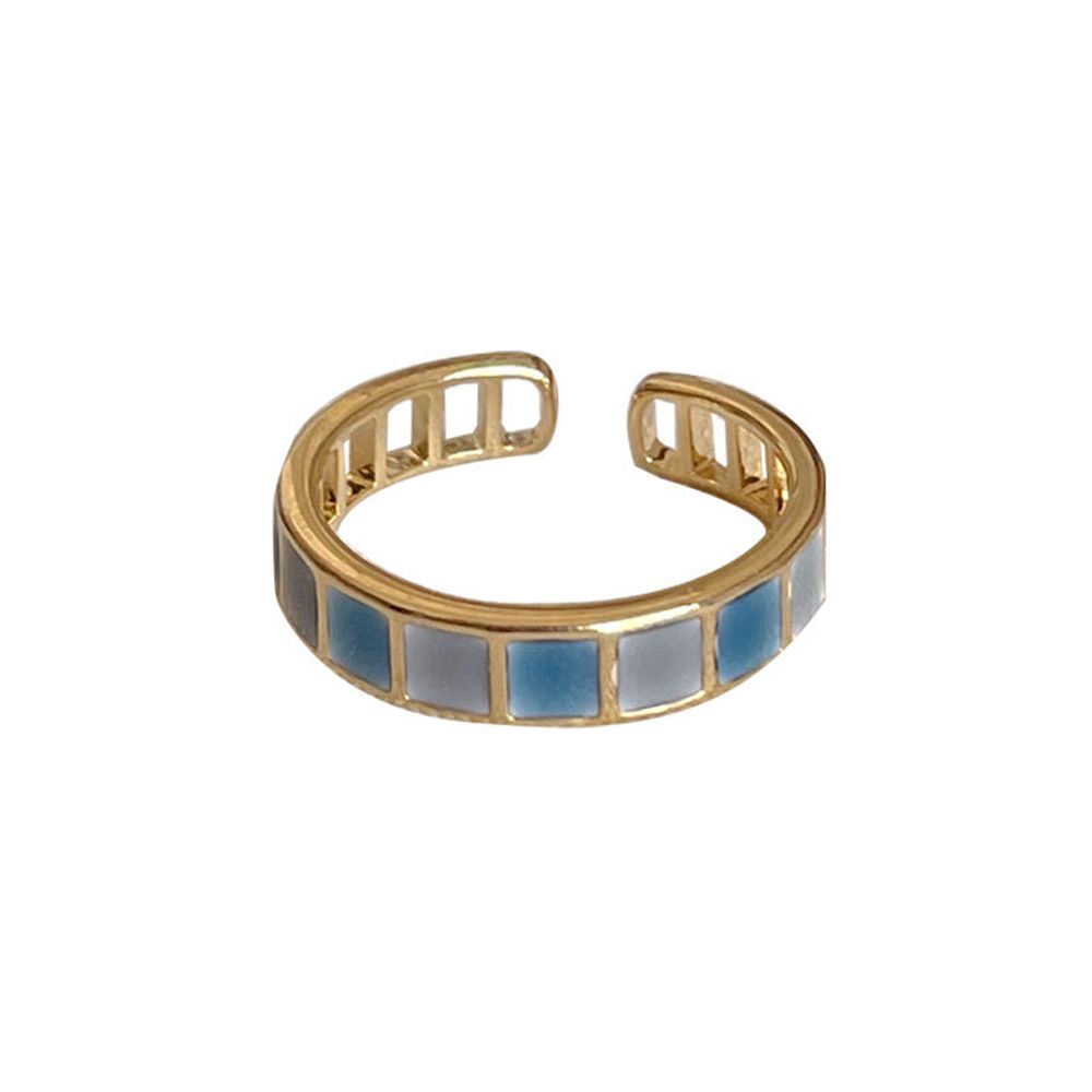 Nhẫn hở đính đá zircon phong cách Hàn Quốc thanh lịch có thể điều chỉnh cho nữ