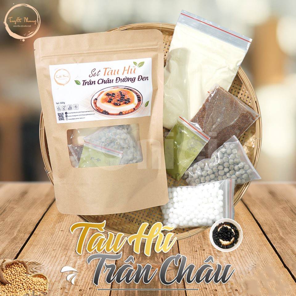 Set Tàu Hũ Trân Châu Đường Đen (SET 15 Chén) Tặng Kèm Công Thức Nấu - TUYẾT NHUNG