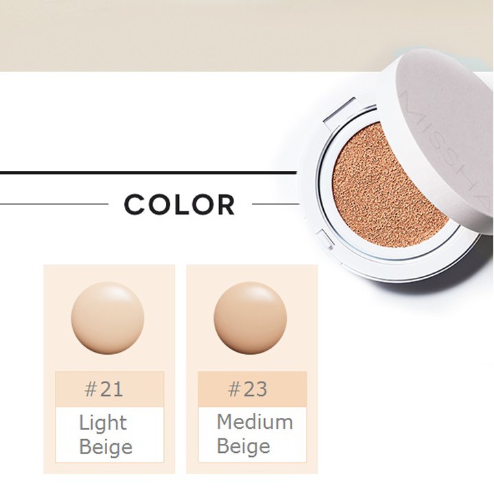 Phấn Nước Kiềm Dầu Missha Magic Cushion Cover Lasting SPF50+ PA+++ - Tone 23 Tự Nhiên - Chính Hãng Hàn Quốc