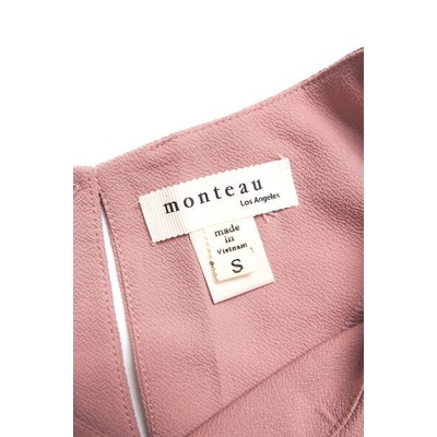 Áo xô sát nách bèo, cổ tròn cài sau MONTEAU