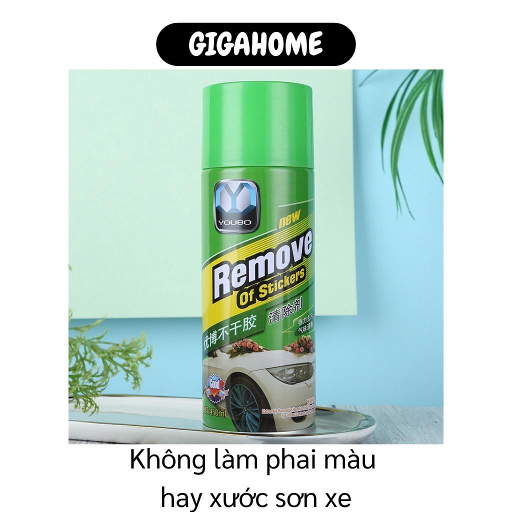 Chai Vệ Sinh Xe Hơi GIGAHOME Chai Xịt Tẩy Keo, Băng Dính Trên Xe Hơi Remove 650ml 9207