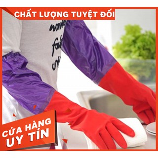 Găng Tay Cao Su Hai Nỉ Giúp Dọn Dẹp Bảo Vệ Da Tay
