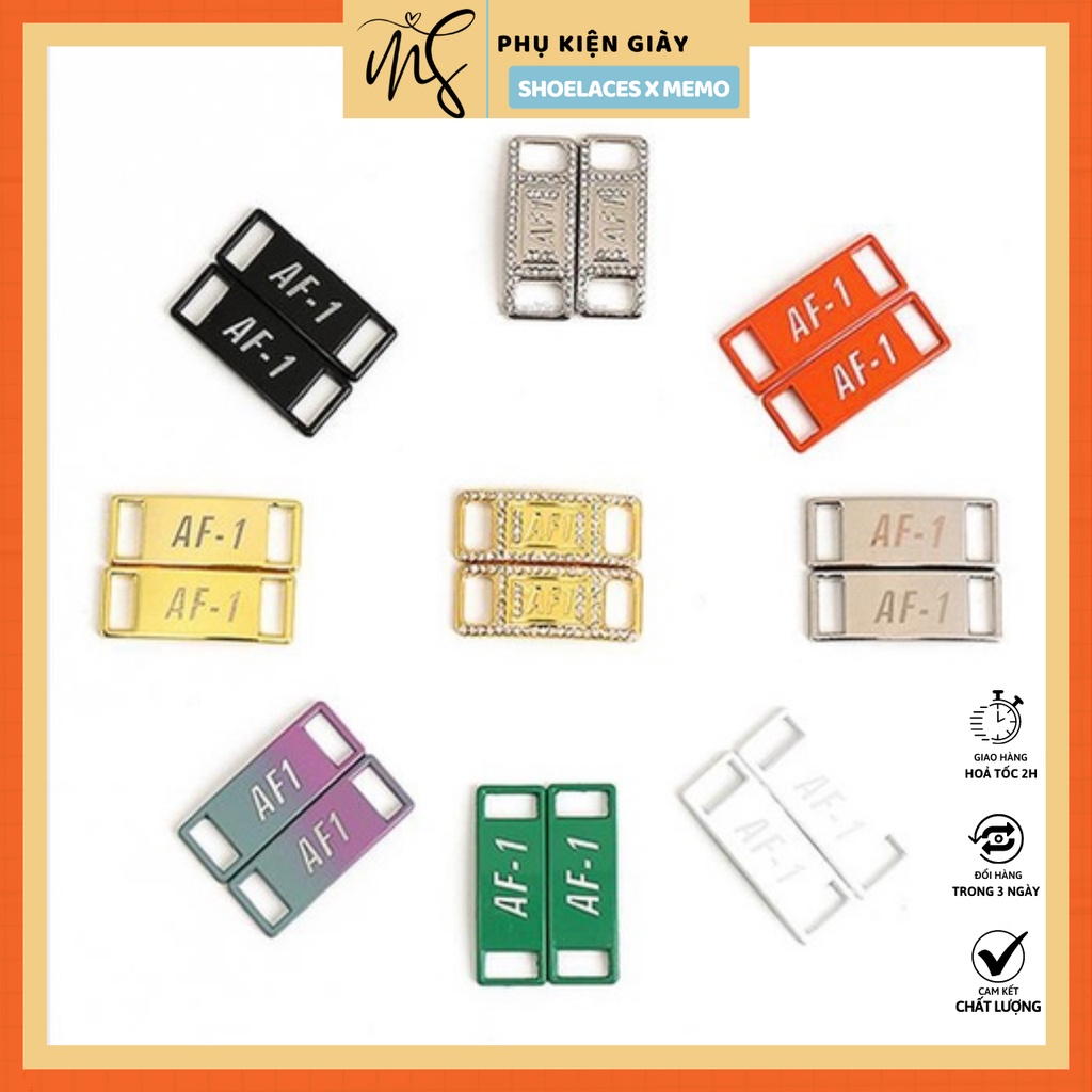 Phụ kiện giày AF1 Đính Đá Nhân Tạo Luxury- Lacetags NK Gắn Đá Sang Trọng