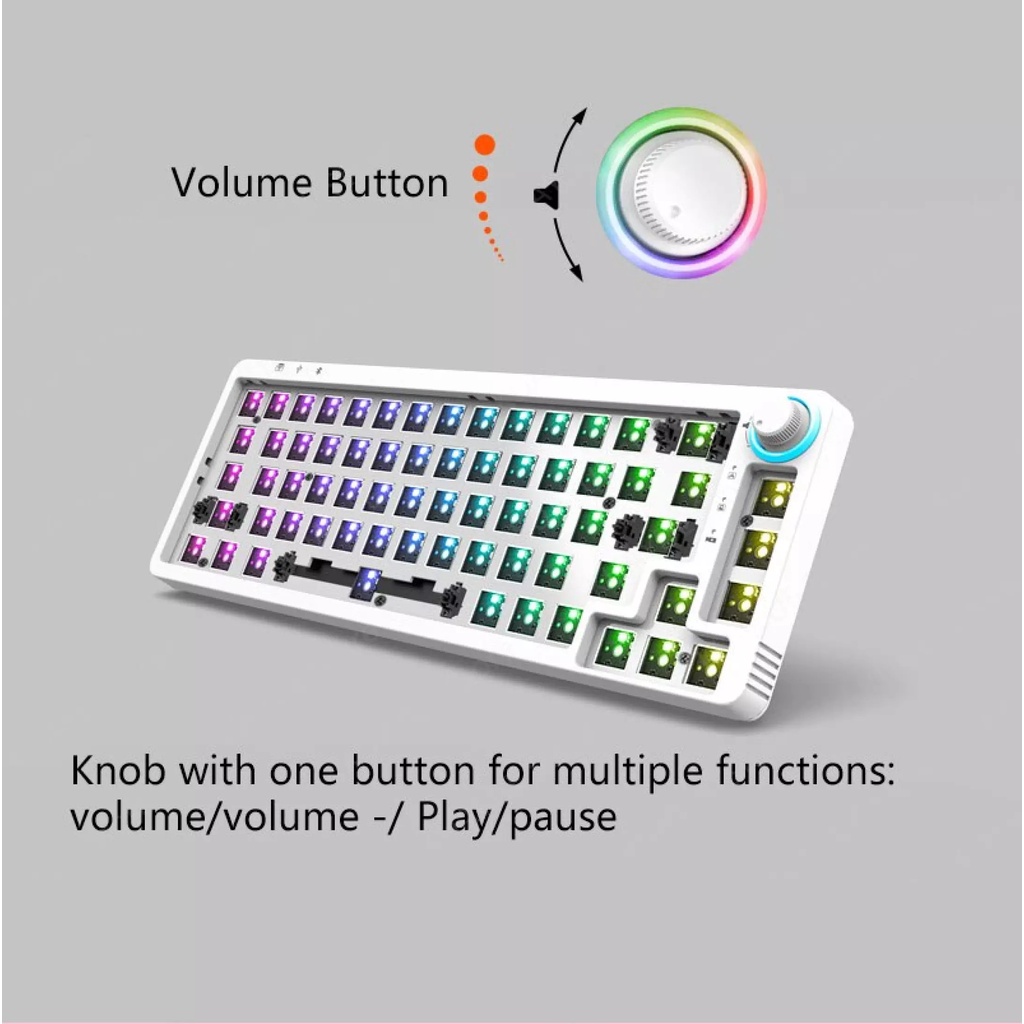 Bộ Bàn Phím Cơ TM680 Có Dây/Rbg Không Dây Màu RGB 3Pins 5 Chân TM680 | Only Kit | Wired version Kit bàn phím cơ TM680 RGB Hotswap 67 phím