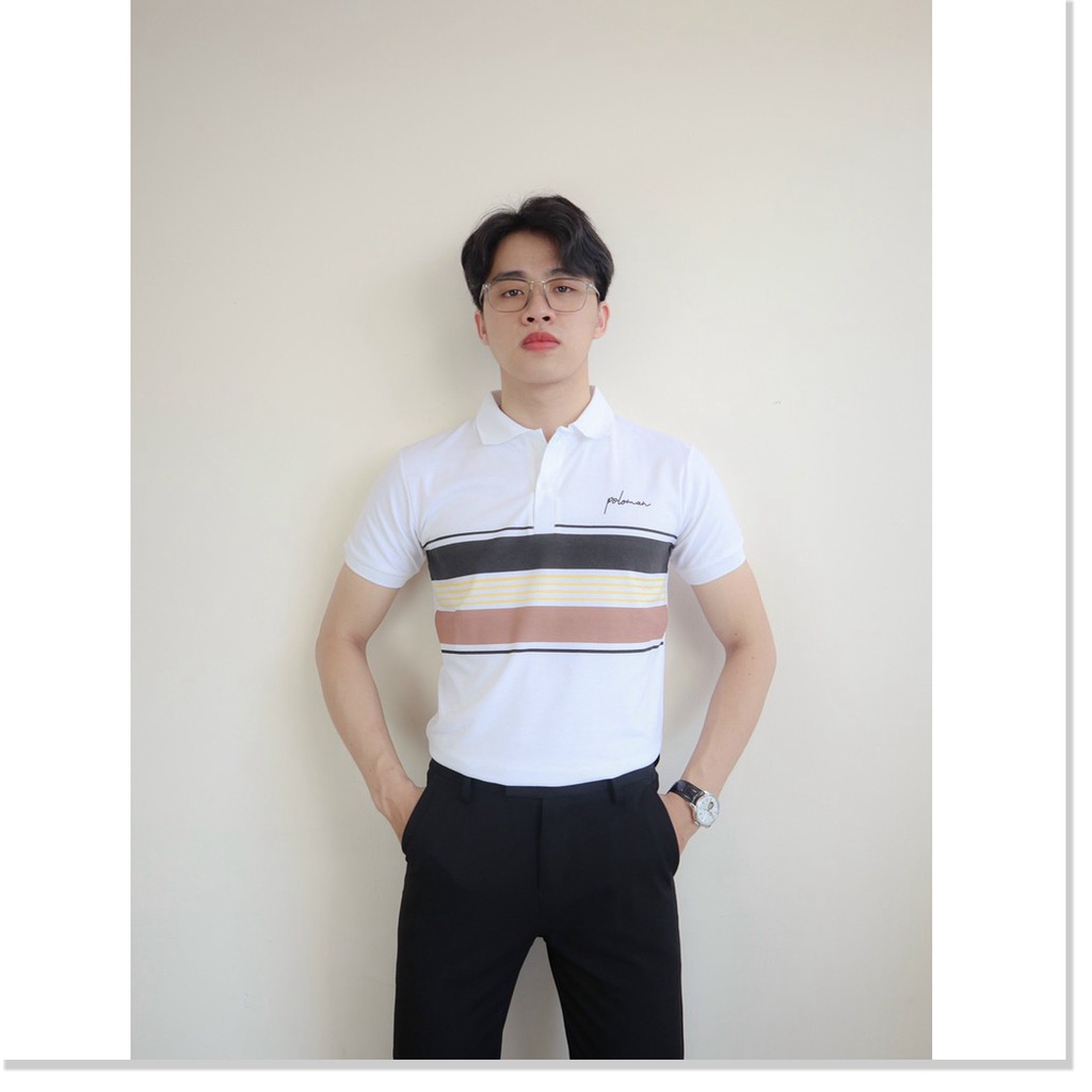 Áo thun cổ trụ ngắn tay kẻ ngang hoạ tiết cực đẹp KOKO MI FASHION