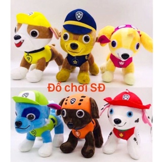 thú bông đội chó cứu hộ 20 cm - đỏ