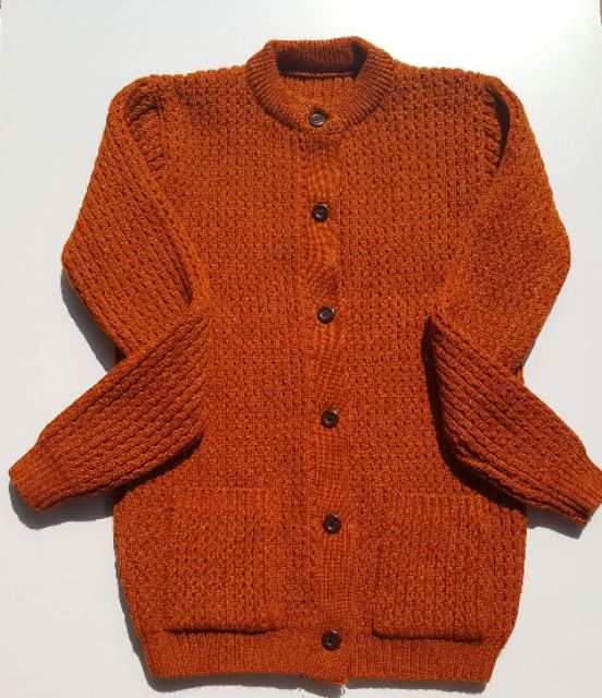 Áo Len Cổ Tròn cài cúc trung niên