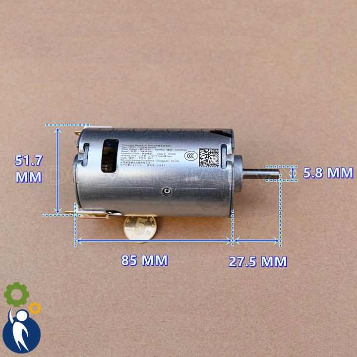 Motor 220V 40W 4000rpm Chổi Than Rời Tặng Kèm Diot