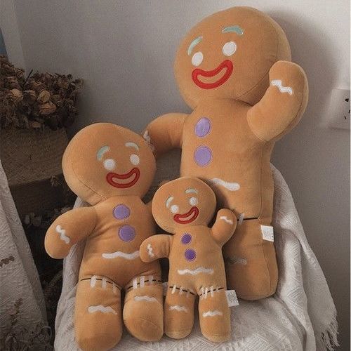 Đồ chơi nhồi bông hình bánh gừng phong cách giáng sinh ấm áp đáng yêu