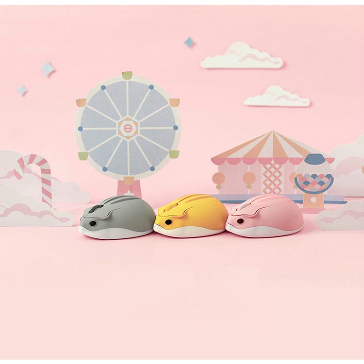 Cute Hamster Wireless Mouse Small Hand Portable Mice Creative Cartoon Design For Gift