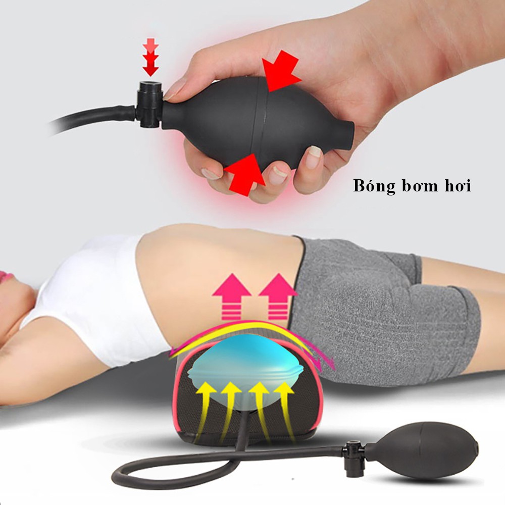 Gối mát xa massage hồng ngoại 16 bi, trị liệu cổ, vai, gáy, cột sống lưng chất liệu da, vải chống thấm nước