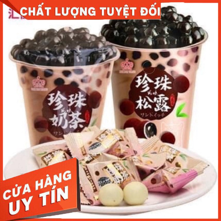 Kẹo trà sữa chân châu đường đen,vị đào