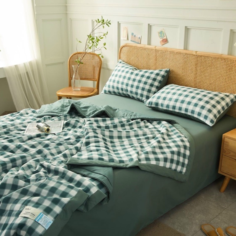 Bộ chăn ga gối cotton tici chăn chần hè thu cao cấp Bé Tí Tẹo