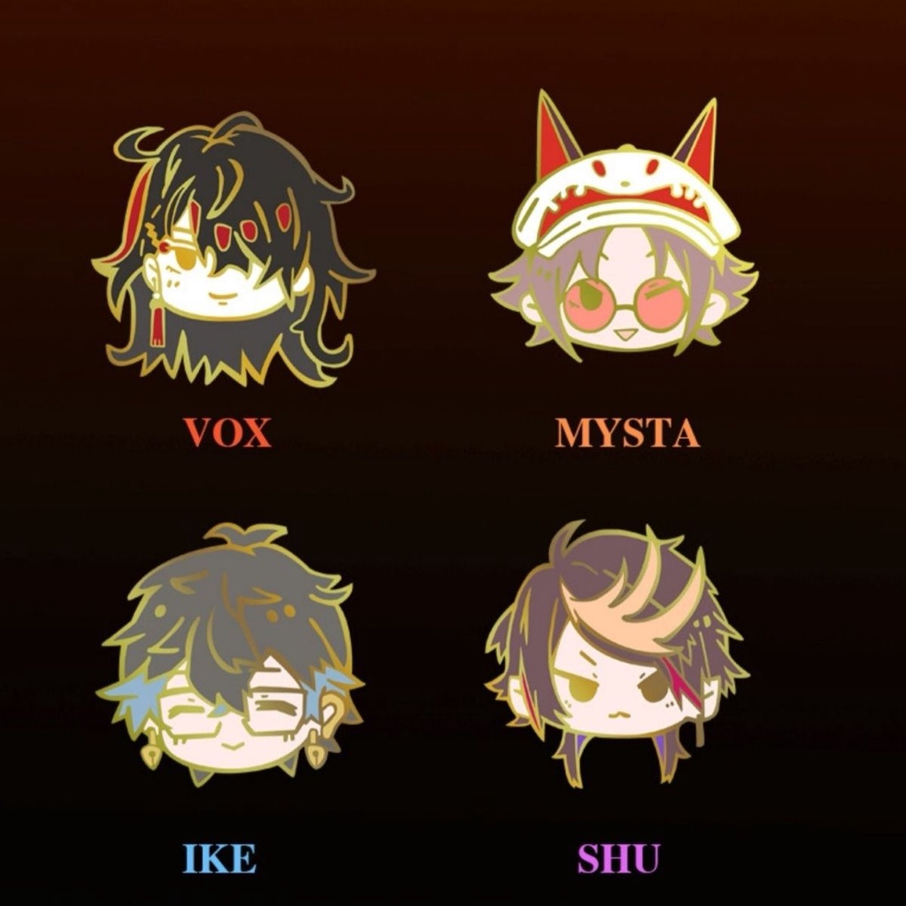 Luxiem vox shu mysta Trâm Cài Áo Kim Loại Nhỏ Nhắn Hình Quạt